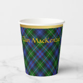 MacKenzie Personalisiert Tartan Weihnachten Pappbecher (Rückseite)