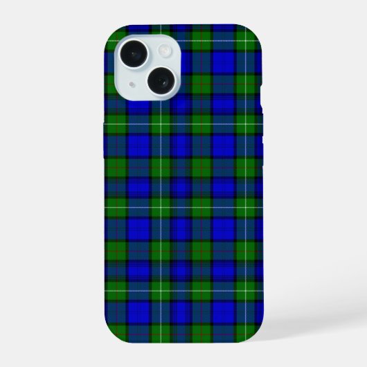 MacKenzie tartan blau kariert iPhone 15 Hülle (Rückseite)