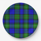 MacKenzie tartan blau kariert Pappteller (Vorderseite)