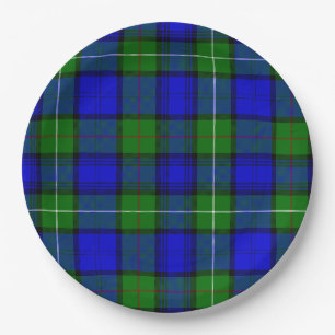 MacKenzie tartan blau kariert Pappteller
