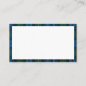 MacKenzie Tartan Monogram Business Cards Visitenkarte (Rückseite)