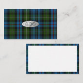 MacKenzie Tartan Monogram Business Cards Visitenkarte (Vorne/Hinten)