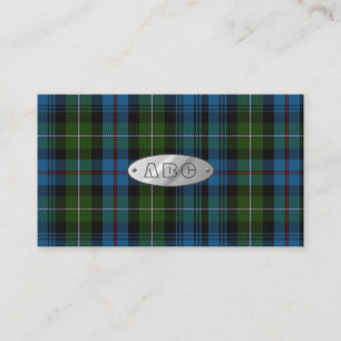 MacKenzie Tartan Monogram Business Cards Visitenkarte