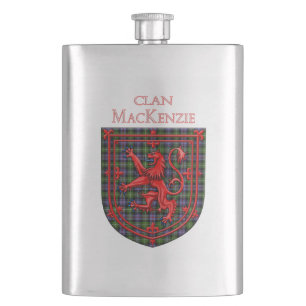 MacKenzie Tartan Scottish Kariert Lion Rampant Flachmann