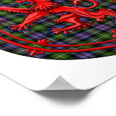 MacKenzie Tartan Scottish Kariert Lion Rampant Poster (Ecke)