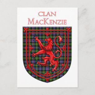 MacKenzie Tartan Scottish Kariert Lion Rampant Postkarte