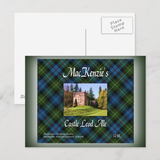 MacKenzie's Castle Leod Ale Postkarte (Vorne/Hinten)