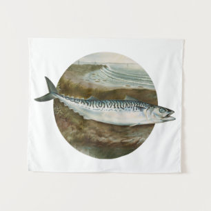 Mackerel Fish Wandteppich