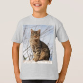 Mackerel Tabby Cat Kid's T-Shirt (Vorderseite)