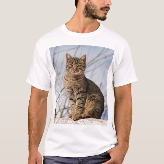 Mackerel Tabby Cat T-Shirt (Vorderseite)