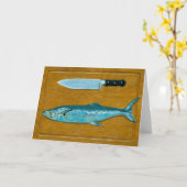Mackerel und Messer Faltkarte Karte (Gelbe Blume)