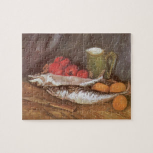 Mackerels, Lemons and Tomatoes by Vincent van Gogh Puzzle