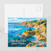 MacKerricher State Park Kalifornien Postkarte (Vorne/Hinten)