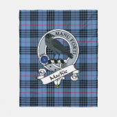 MacKie Blue Clan Abzeichen Tartan Kariert Fleecedecke (Vorderseite)