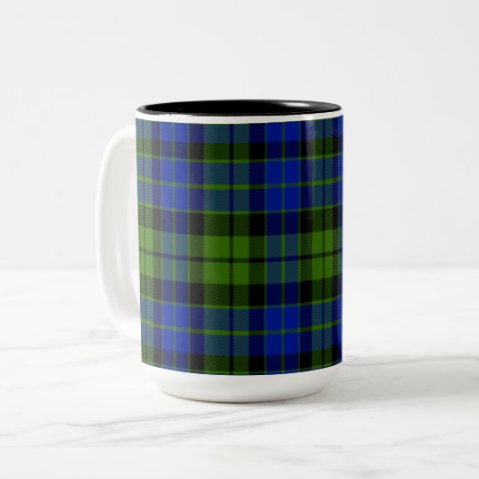 MackieScottishTartan Zweifarbige Tasse (Vorderseite Links)