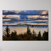 Mackinac Bridge #1060 Poster (Vorne)
