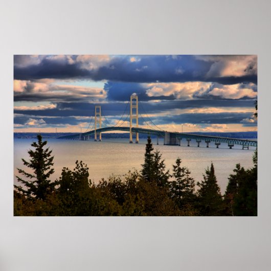 Mackinac Bridge #1060 Poster (Vorne)