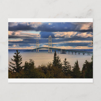 Mackinac Bridge 1060 Postkarte