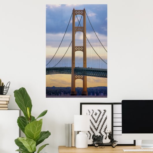 Mackinac Bridge #1083 Poster (Heimbüro)