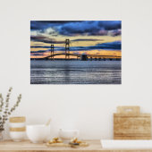 Mackinac Bridge #1155 Blue Poster (Küche)