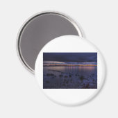 Mackinac Bridge 1243 Blue Magnet (Vorderseite/Rückseite)