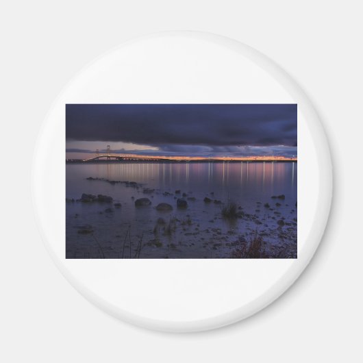 Mackinac Bridge 1243 Blue Magnet (Vorne)