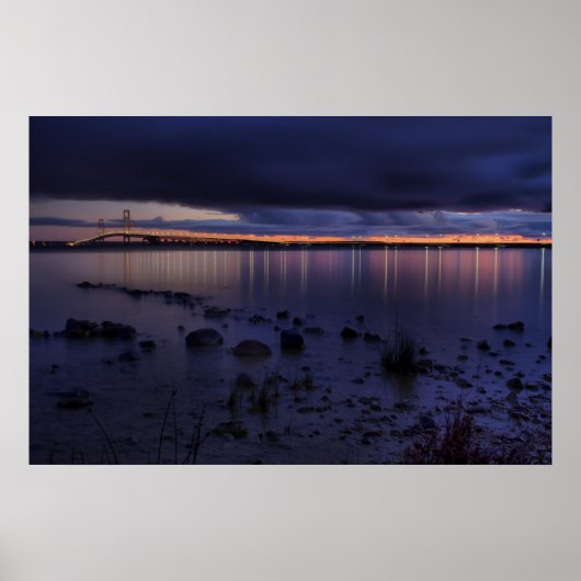 Mackinac Bridge #1243 Blue Poster (Vorne)