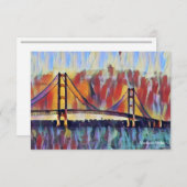 Mackinac Bridge Abstrakte Karte (Vorne/Hinten)
