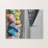 Mackinac Bridge and Canoes Select Color Puzzle (Horizontal)
