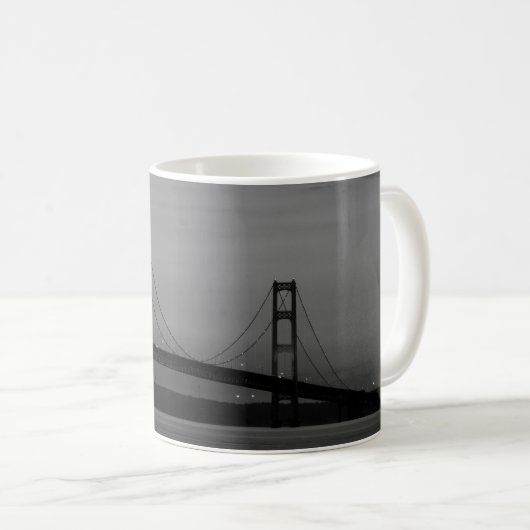 Mackinac Bridge bei der Abendkaffee-Tasse Kaffeetasse (VorderseiteRechts)