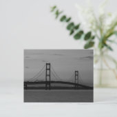 Mackinac Bridge bei der Abendkraut Postkarte (Stehend Vorderseite)