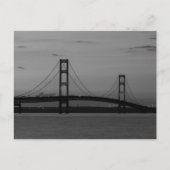 Mackinac Bridge bei der Abendkraut Postkarte (Vorderseite)