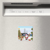 Mackinac Bridge Christmas Magnet (In Situ (Geschirrspüler))