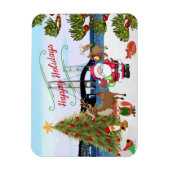 Mackinac Bridge Christmas Magnet (Vertikal)