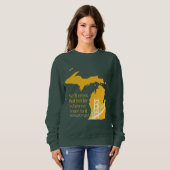 Mackinac Bridge dunkles Sweatshirt - gelb (Vorne ganz)