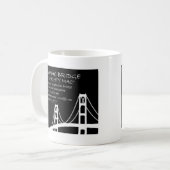 Mackinac Bridge Fakten Kaffeetasse (Vorderseite Links)