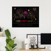 Mackinac Bridge Fireworks Poster (Heimbüro)