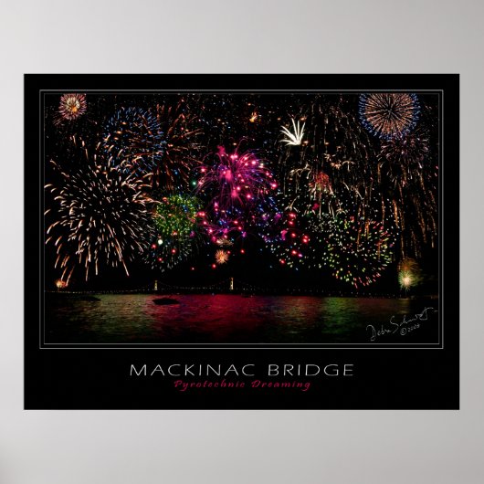 Mackinac Bridge Fireworks Poster (Vorne)