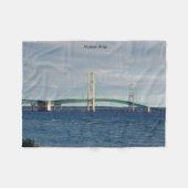 Mackinac Bridge Fleece Decke (Vorderseite (Horizontal))