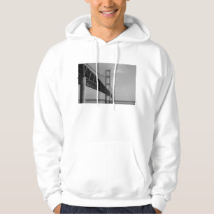 Mackinac Bridge Graustufen Hoodie