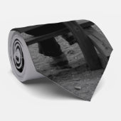 Mackinac Bridge Grayscale Neck Tie Krawatte (Gerollt)