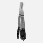 Mackinac Bridge Grayscale Neck Tie Krawatte (Rückseite)