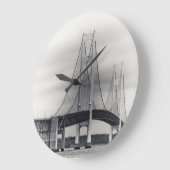 Mackinac Bridge Große Wanduhr (Winkel)