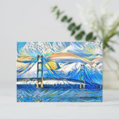 Mackinac Bridge-Karte RSVP Karte (Stehend Vorderseite)