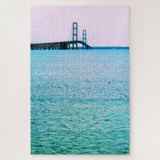 Mackinac Bridge - Lake Michigan - 20x30 - 1014 Stk Puzzle (Vertikal)
