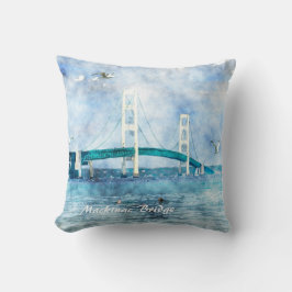 Mackinac Bridge Leinwand Kissen
