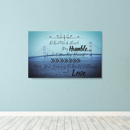 Mackinac Bridge Leinwanddruck (Insitu (Holzboden))