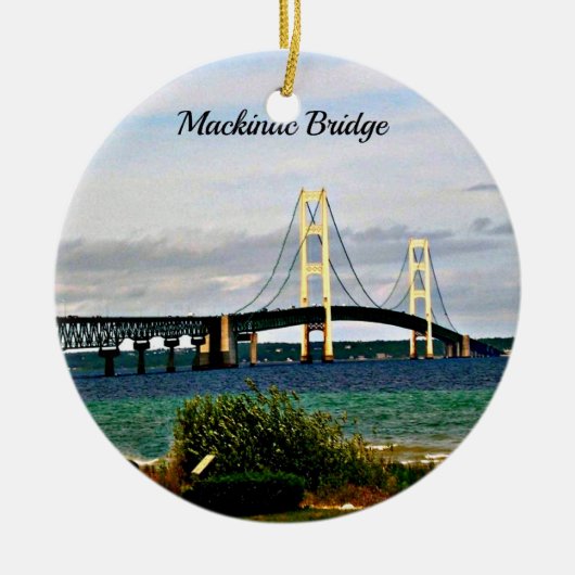 Mackinac Bridge, Mackinac Island Keramik Ornament (Vorne)