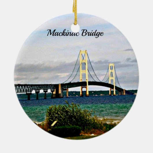 Mackinac Bridge, Mackinac Island Keramik Ornament (Hinten)