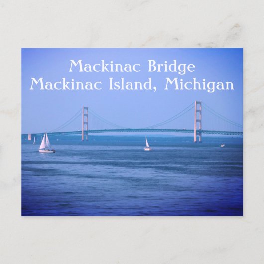 Mackinac Bridge Mackinac Island Michigan Postkarte (Vorderseite)